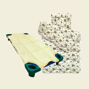 Vidám békás ovis csomag sárga derékaljal